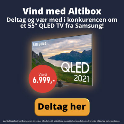 Vind et 55" QLED TV fra Samsung